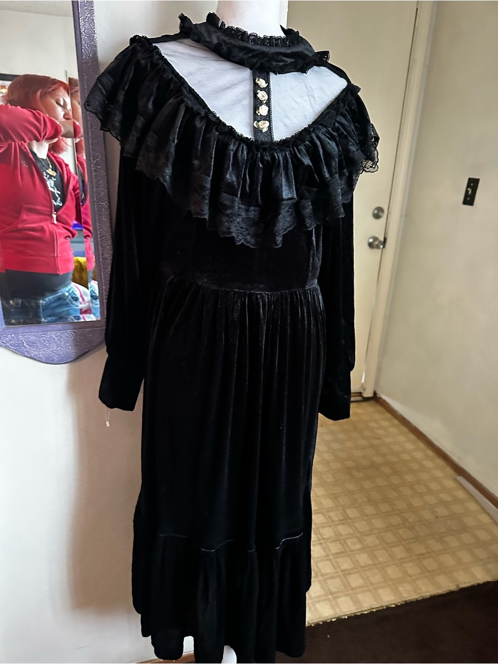 Gothic Halloween Wednesday Addams goth wedding dress cosplay